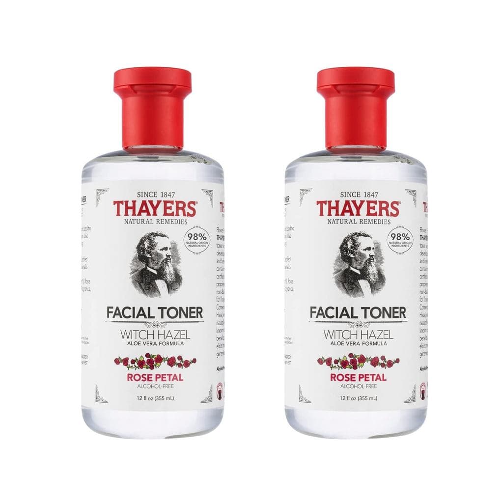 THAYERS Tônico Facial Hidratante Sem Álcool com Pétalas de Rosa e Witch Hazel, Fórmula com Aloe Vera, Vegano, Testado e