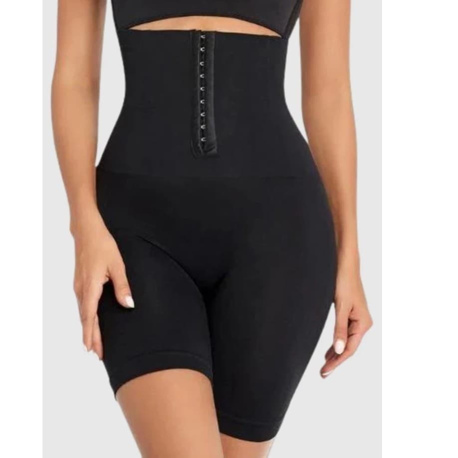 Cinta Bermuda Modeladora 2 em 1 Corset com Barbatana e Fecho Frontal 2027