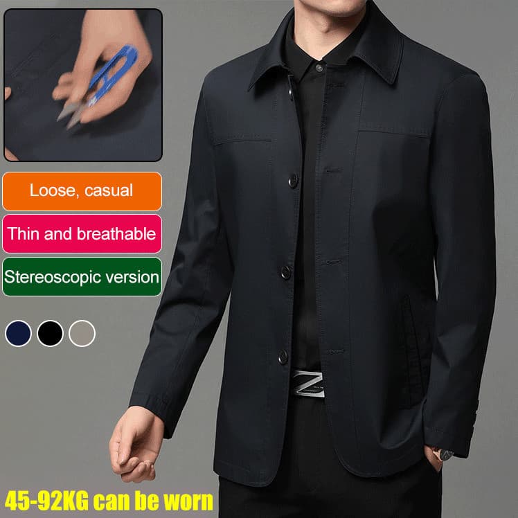 [Estilo Casual Diário] 【Respirável e Leve】Jaqueta Para Homens / Casaco Fino Primavera Outono / Jaqueta Grande Masculina