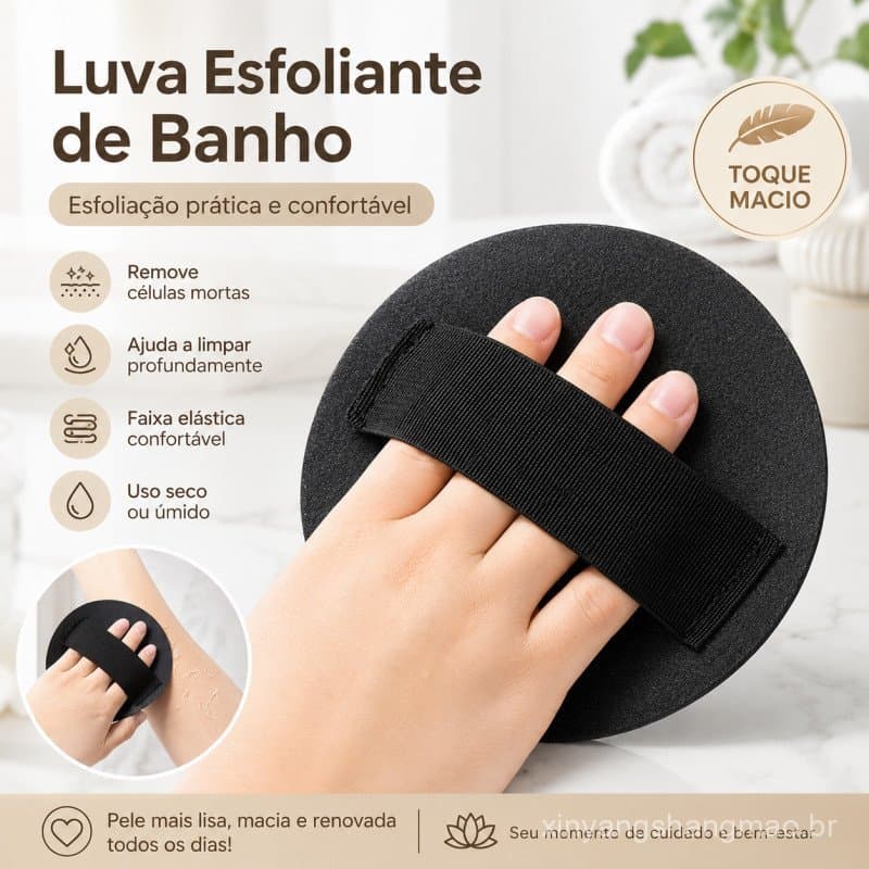 Toalha de Banho Esfoliante Corporal Esponja de Banho Massageadora Limpeza Profunda da Pele Acessório de Banho