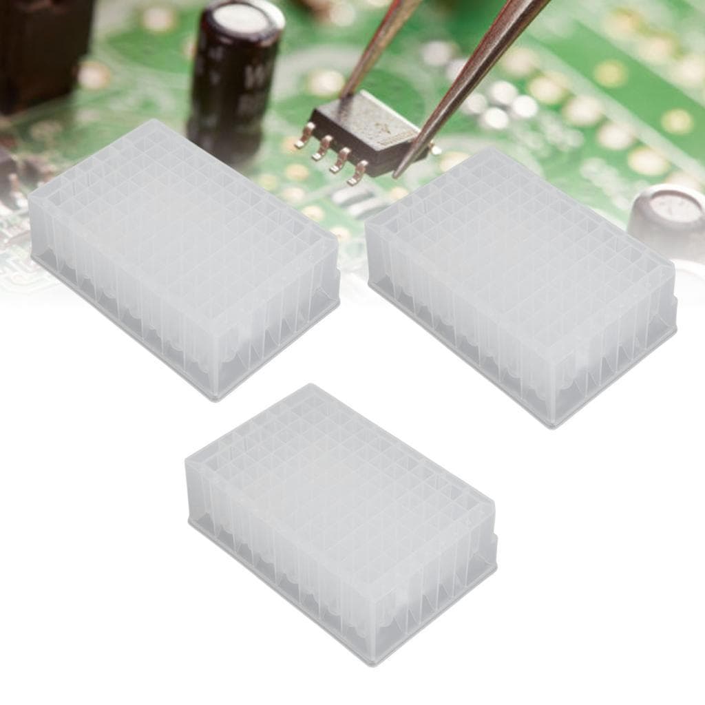 10 peças placa de poço profundo 96 poços 2.2ml pp plástico microplacas de armazenamento de laboratório 41mm de altura