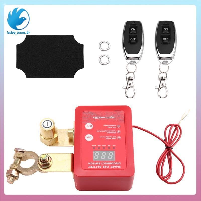 [lesley_jones.br] Para Barco De Carro 12V/24V 240A Interruptor De Desconexão De Bateria Com Controle Remoto Digital Sist