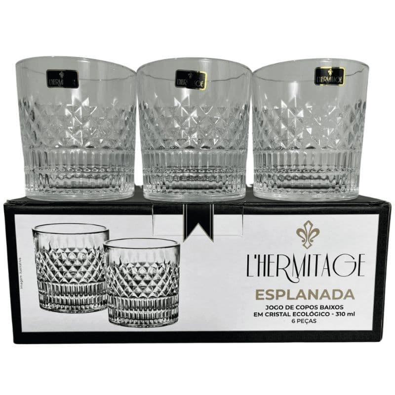 Jogo Copo Esplanada Cristal Ecológico 310ml 6und Lhermitage