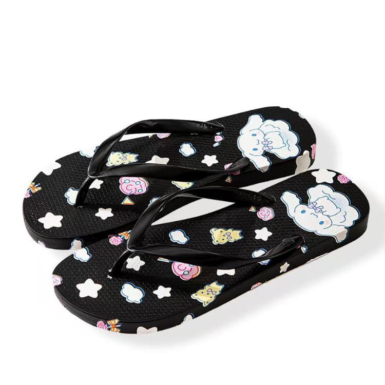 Bonito dos desenhos animados Flip-Flops feminino sandálias de verão sola macia antiderrapante praia férias All-Match