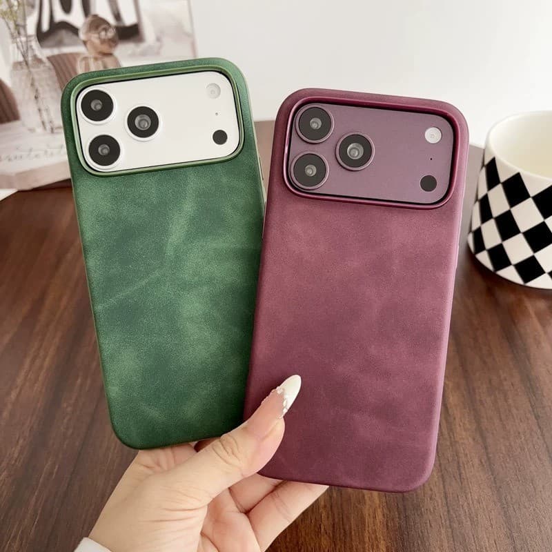 Luxo Pele De Cordeiro Suave Fosco À Prova De Choque Caso De Telefone Para iPhone 18 17 16 15 14 13 Pro Max Capa
