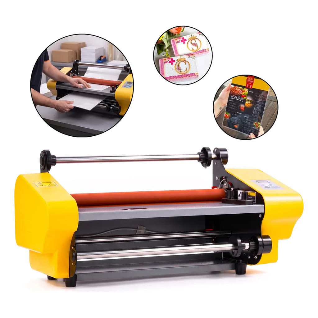 Plastificadora Laminadora BOPP A3 350mm 700W Quente Fria Digital Avanço Retrocesso 127V 220V Rolo A4