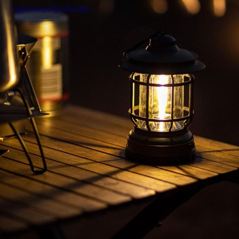 [aglanceofjinhui] Lâmpada Portátil De Acampamento Ao Ar Livre Carregamento USB Brilho Ajustável Luz De Emergência Para V