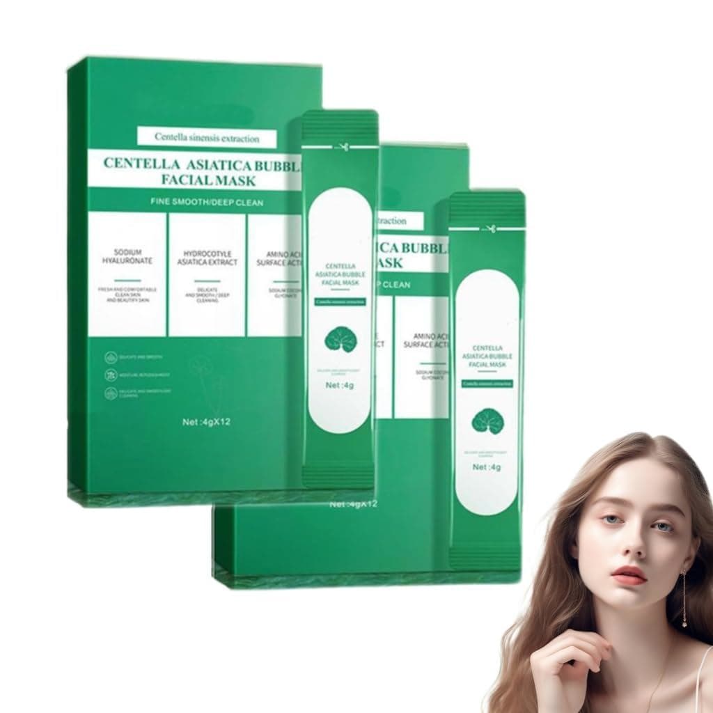 Máscara de Espuma QFQFQ - 12 peças, utiliza espuma automática para cuidados de limpeza profunda, contém fórmula de amino