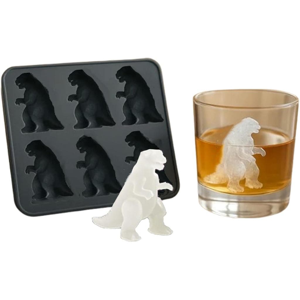 Forma de Gelo de Monstro, Molde de Gelo de Dinossauro, Molde de Gelo de Pé Grande, Forma de Gelo de Silicone com 6 Cavid