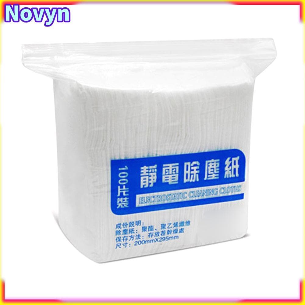 Novyn-br 100 Pcs Toalhetes Eletrostáticos Descartáveis ​​de Substituição de Mop Pó Estático para Limpeza Doméstica