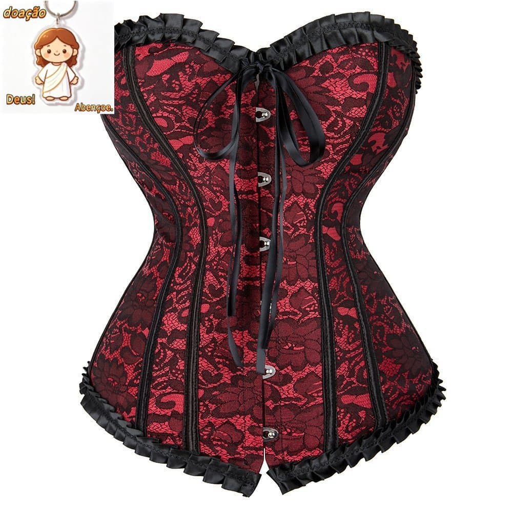 Espartilho Superior Espartilhos Para Mulheres Foral Bustiers Renascentistas Plus Size