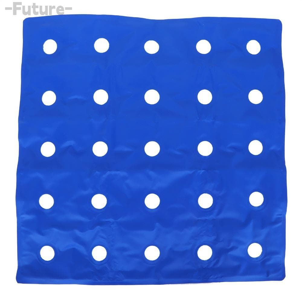 Almofada De Cadeira FUTURE , Assento Inflável Azul Com Firmeza Ajustável De Viagem Em PVC Design Waffle