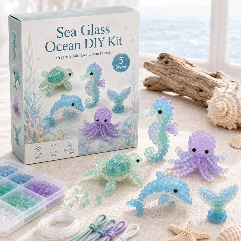 Novo Produto De Venda Quente Fosco Estilo Vidro Do Mar Creme Congelado Contas Conjunto DIY