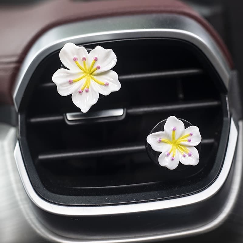 Novo produto transfronteiriço: Clipe Aromatizador de Ar para Carro com Aroma de Flor de Pêssego e Flor de Cerejeira para