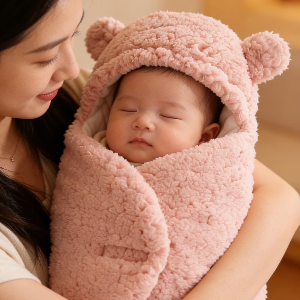 Saco De Dormir Do Bebê Engrossado Multi-Camada Cheia Cobertor De Algodão Recém-Nascido Quente Macio Pijamas Inverno Para