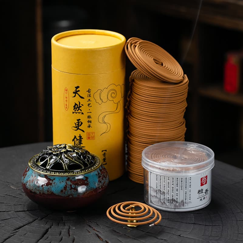 Bobinas De Incenso De 4 Horas Com Aroma De osmanthus Para Uso Doméstico , Sândalo , agarwood E Caneca Remoção De Odores