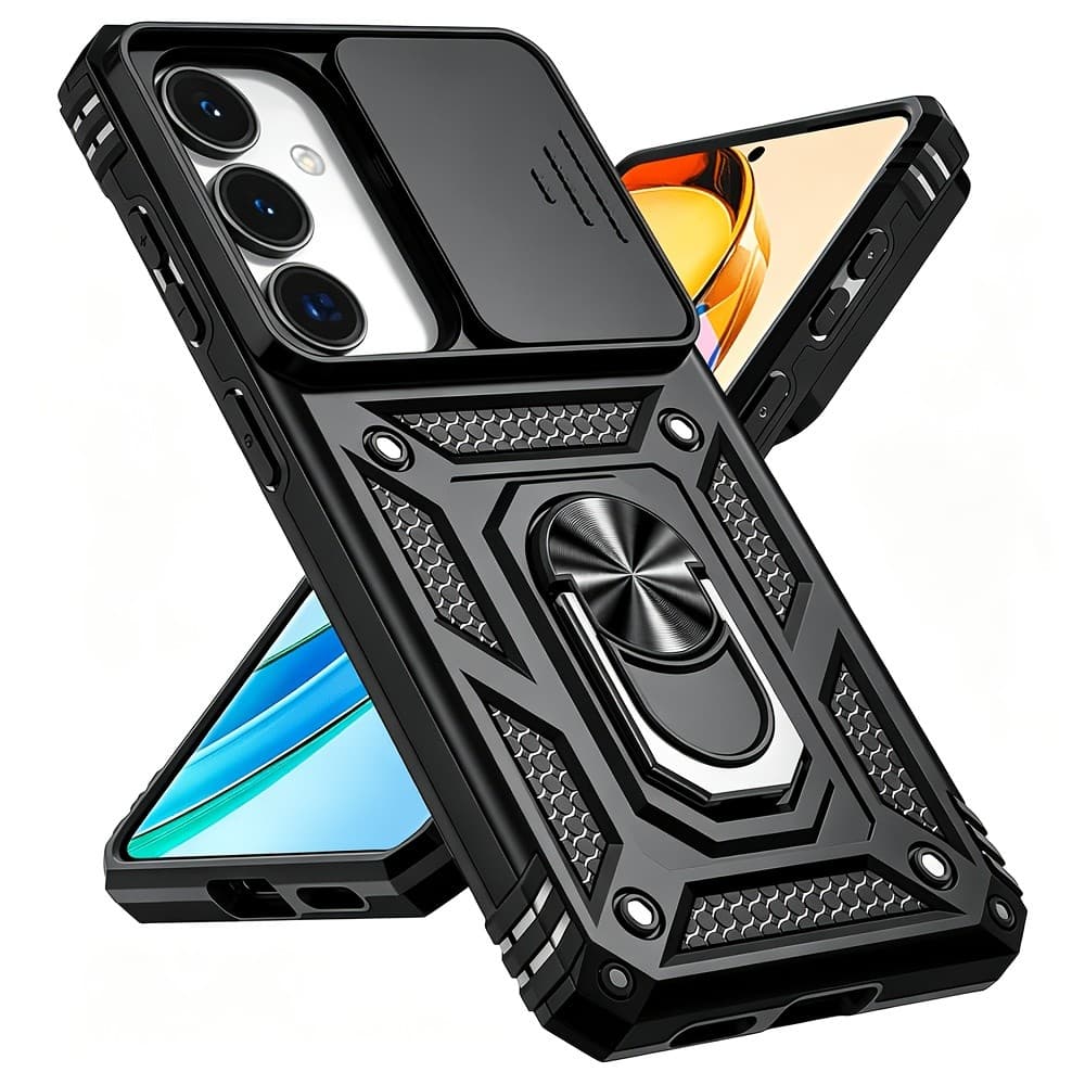 Caso de telefone rígido à prova de choque com suporte de metal Para Galaxy A18 A17 A27 A37 A57 A16 A26 A36 A56 A15 A55