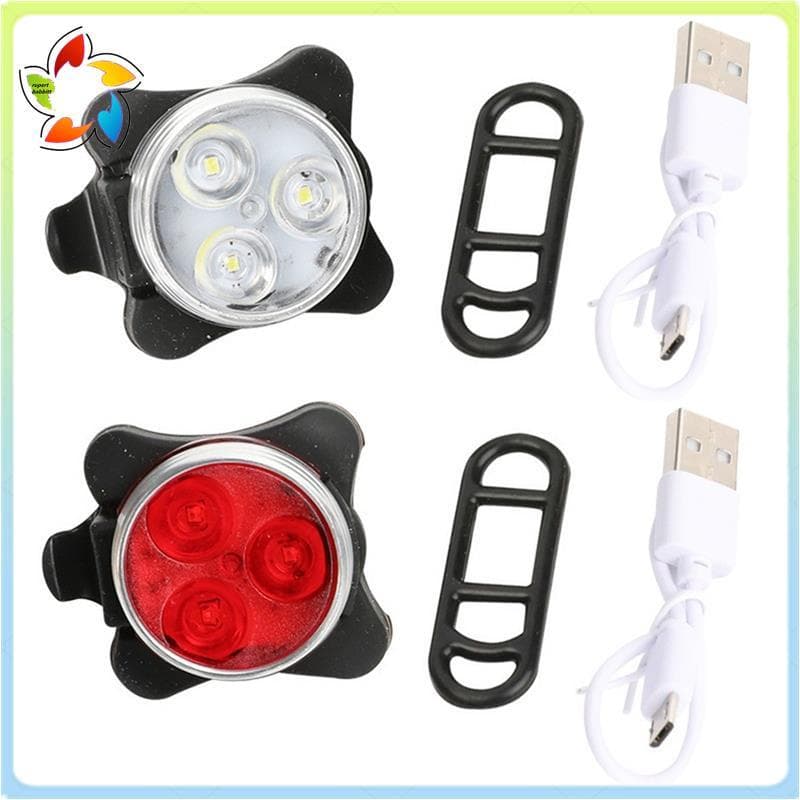 Mountain Bike Luz De Advertência USB Farol E Lanterna Traseira LED Emergência Acessórios Ciclismo