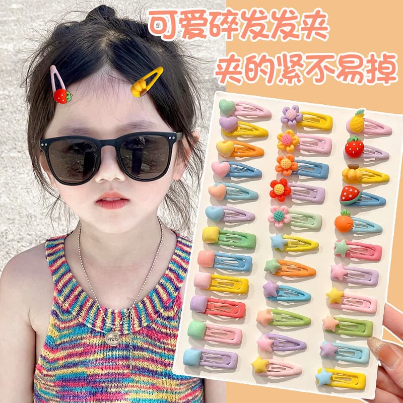 Crianças bonito tamanho pequeno hairpin meninas testa franja cabelo quebrado BB clipe lateral bebê hairpin Headdress cli