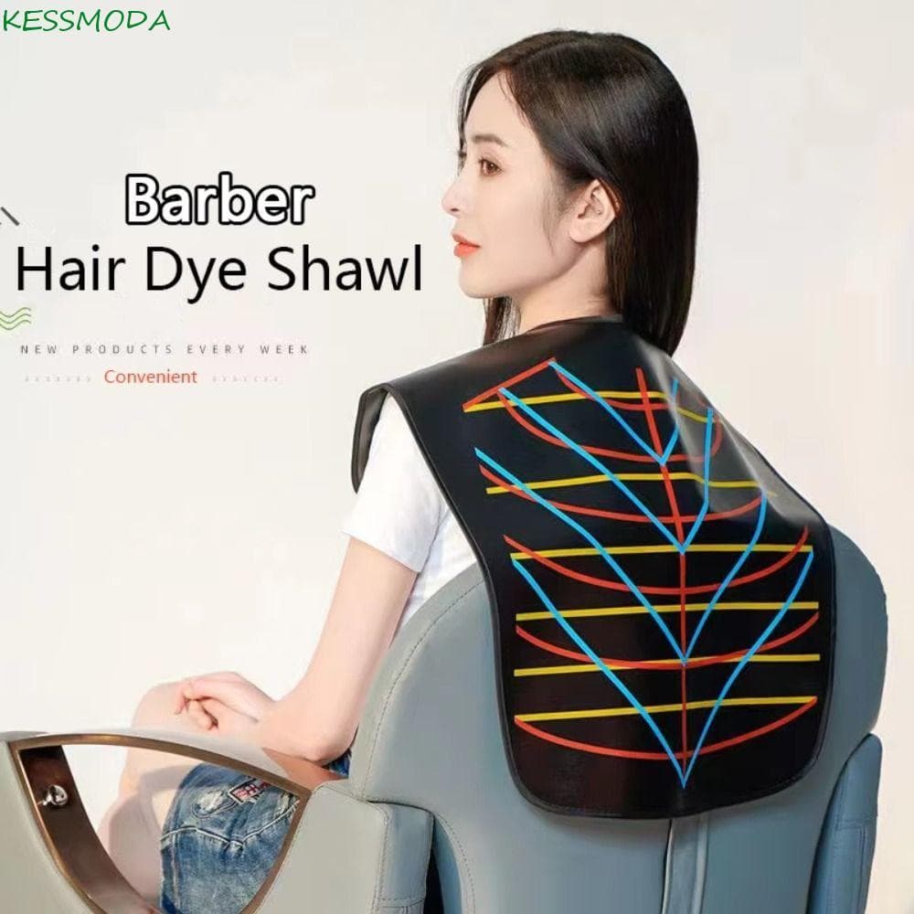 Xale De Tintura De Cabelo , Capa De Coloração Com Fecho De Pescoço Ajustável À Prova D'água , Envoltório De Corte Anties