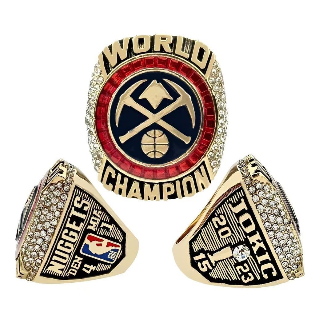 Anel de Campeão da NBA de Denver 2022-2023.   Ganhe o primeiro anel de campeonato da história.   7SSA