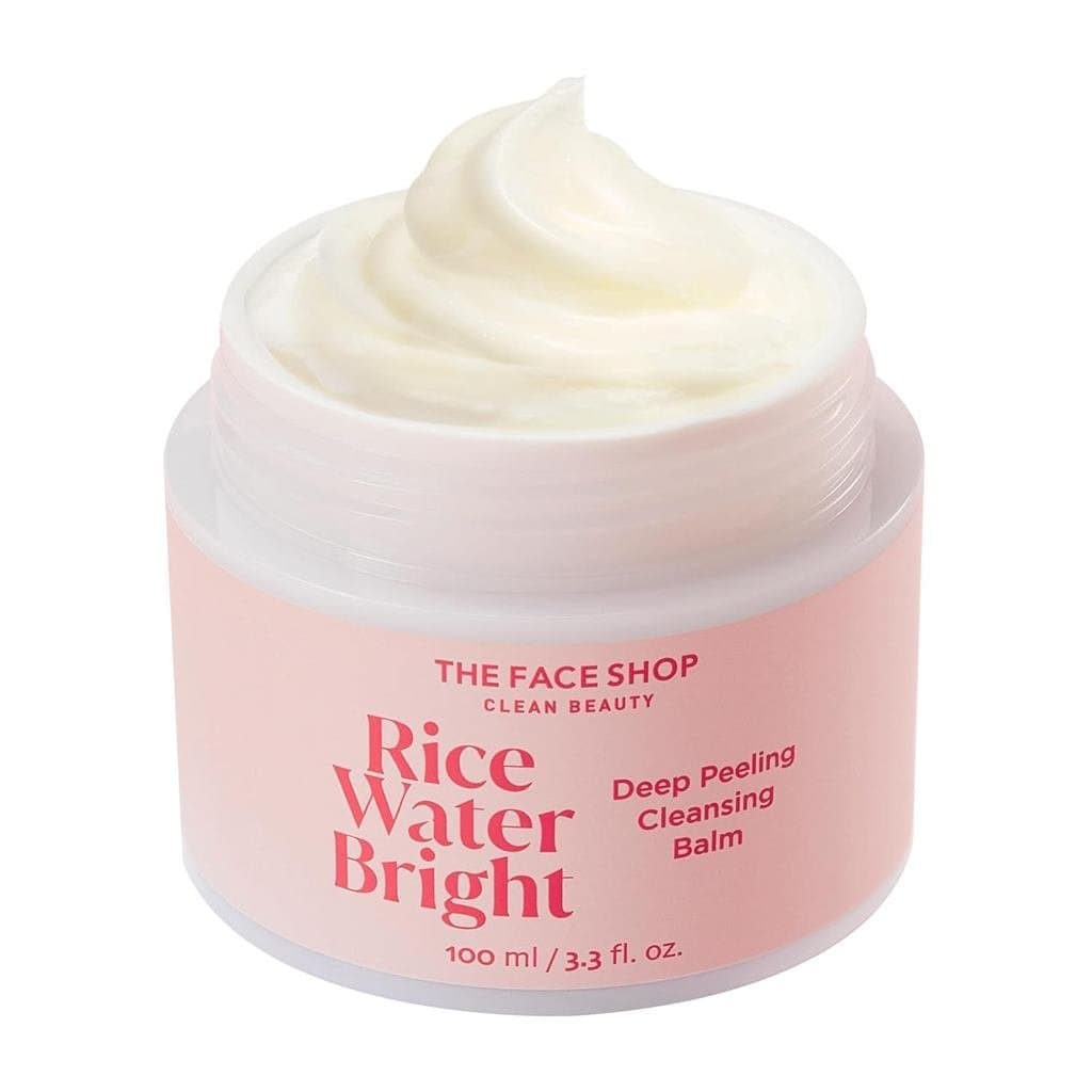The Face Shop Rice Water Bright Cleansing Balm, remove maquiagem e protetor solar, removedor de maquiagem 4 em 1, para t