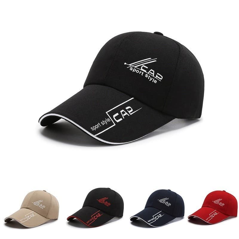 Boné de Beisebol Esportivo Masculino, Boné de Sol Snapback com Aba Longa para Moda ao Ar Livre, Boné de Proteção Solar F
