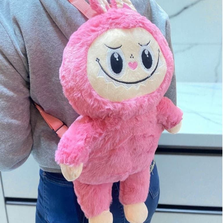 Mochila Labubu Pelúcia Bolsa Anime Fofa Desenho