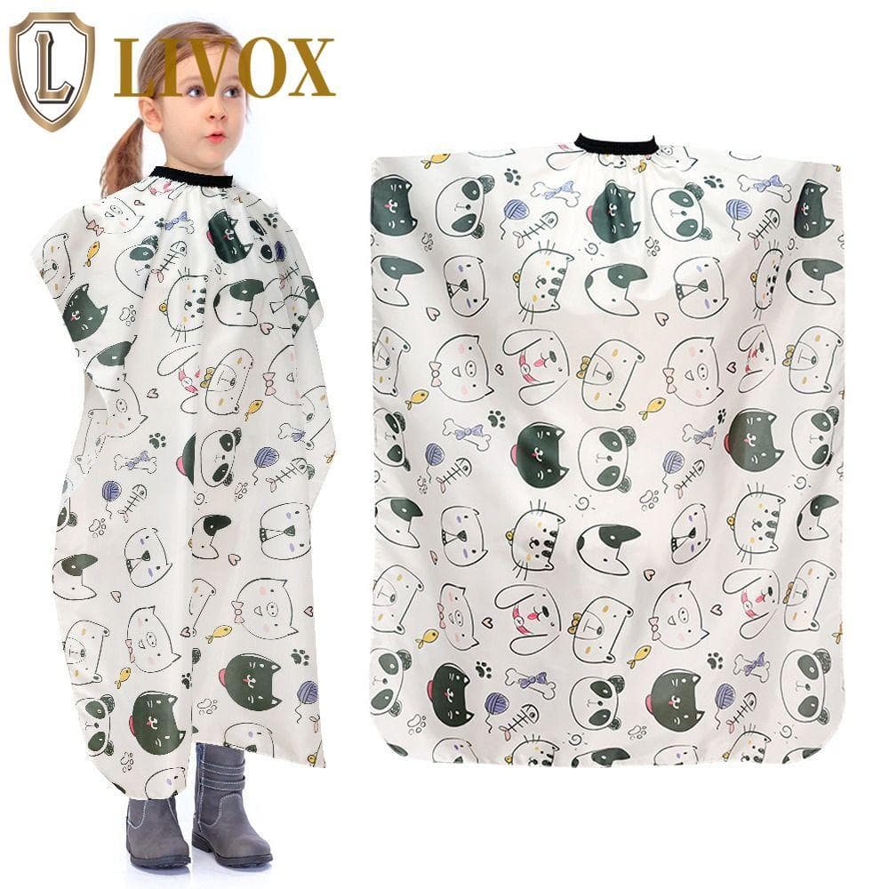 LIVOX Capa De Corte De Cabelo Infantil De Desenho Animado , Cabeleireiro Macia E Fofa , Vestido À Prova D'água Com Tingi