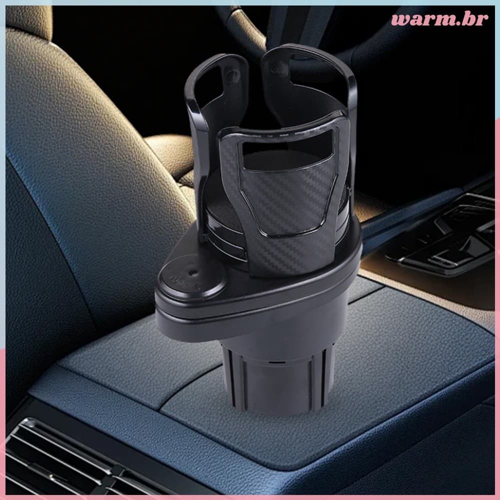 Expansor De Porta-Copos Para Carro 2 Em 1 Com Base Ajustável Suporte Duplo Multifuncional [waroom.br]