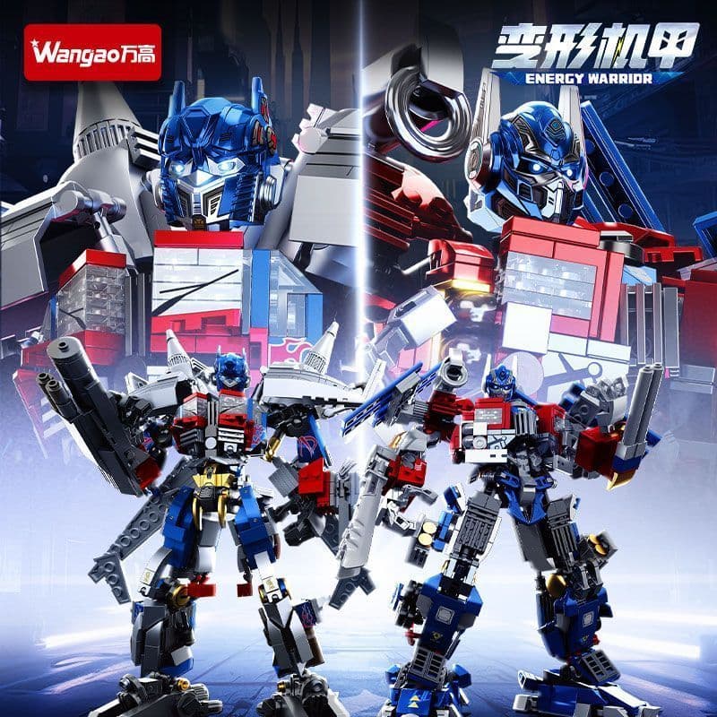 1.000 pçs Lego blocos de construção energia céu fogo transformando Optimus Mecha guerreiro modelo montagem das crianças