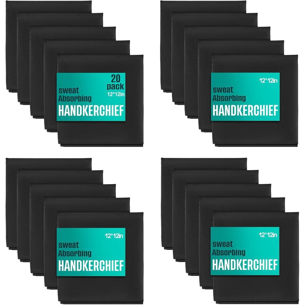 Hahafelt 20 Lenços de Microfibra Absorventes de Suor 12 x 12 Polegadas Toalhas de Secagem Rápida para Homens e Mulheres
