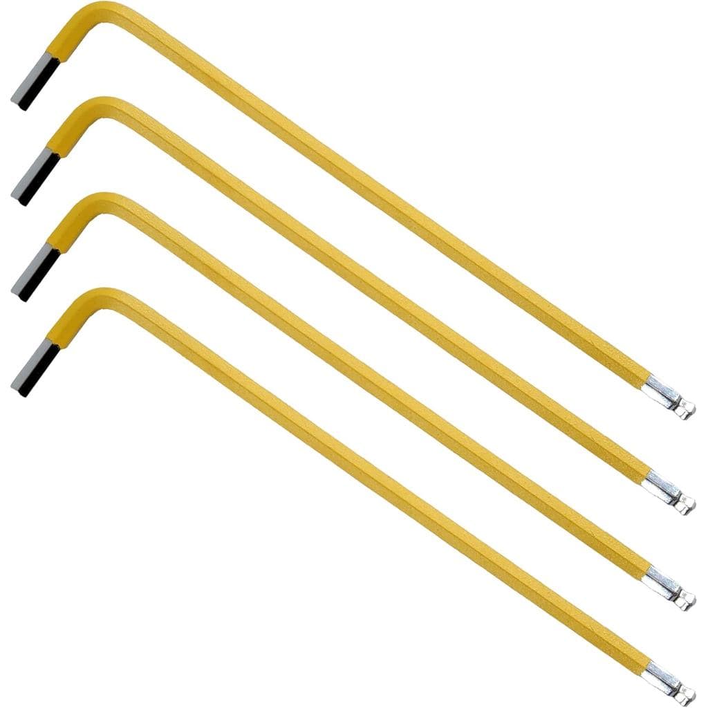 4 Peças de Chave Allen com Ponta Esférica de 4mm, Chave Allen de Braço Longo em Forma de L, Chave de Fenda de Seis Lâmin