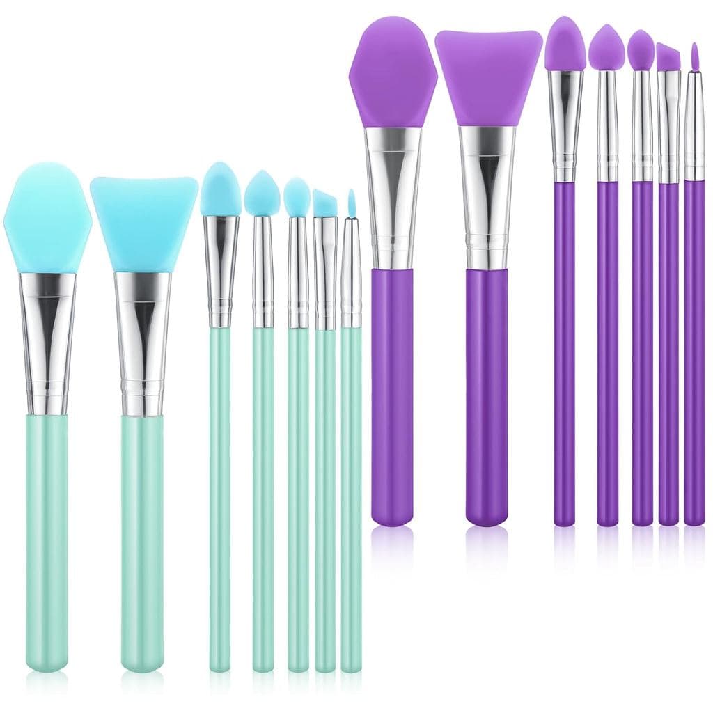 Kit de 14 Pincéis Aplicadores de Silicone, Pincéis Aplicadores de Resina para Máscaras Faciais, Produtos de Maquiagem em