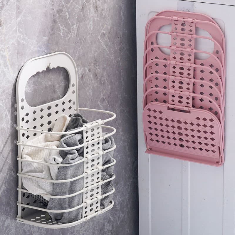 Cesta de armazenamento de roupas sujas montada na parede dobrável cesta de roupas sujas quarto banheiro substituição ces