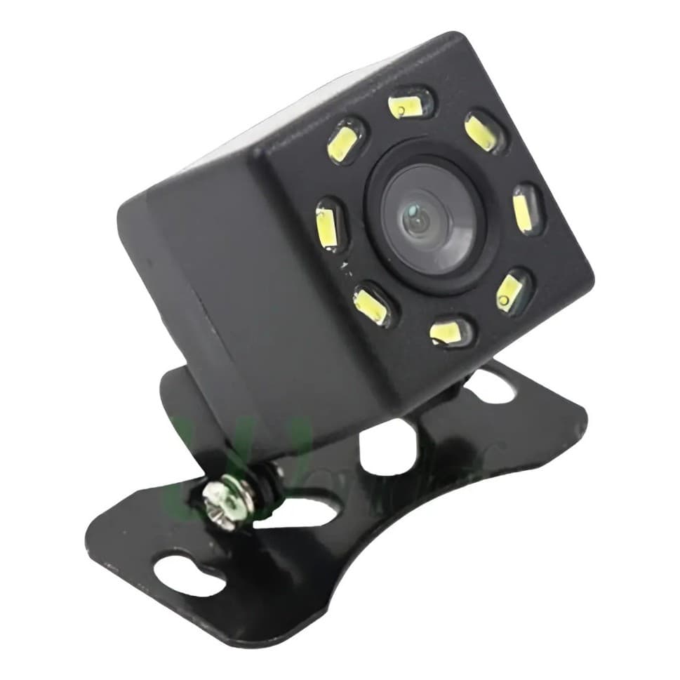 Câmera de Ré Veicular HD Universal com 8 LEDs Infravermelho