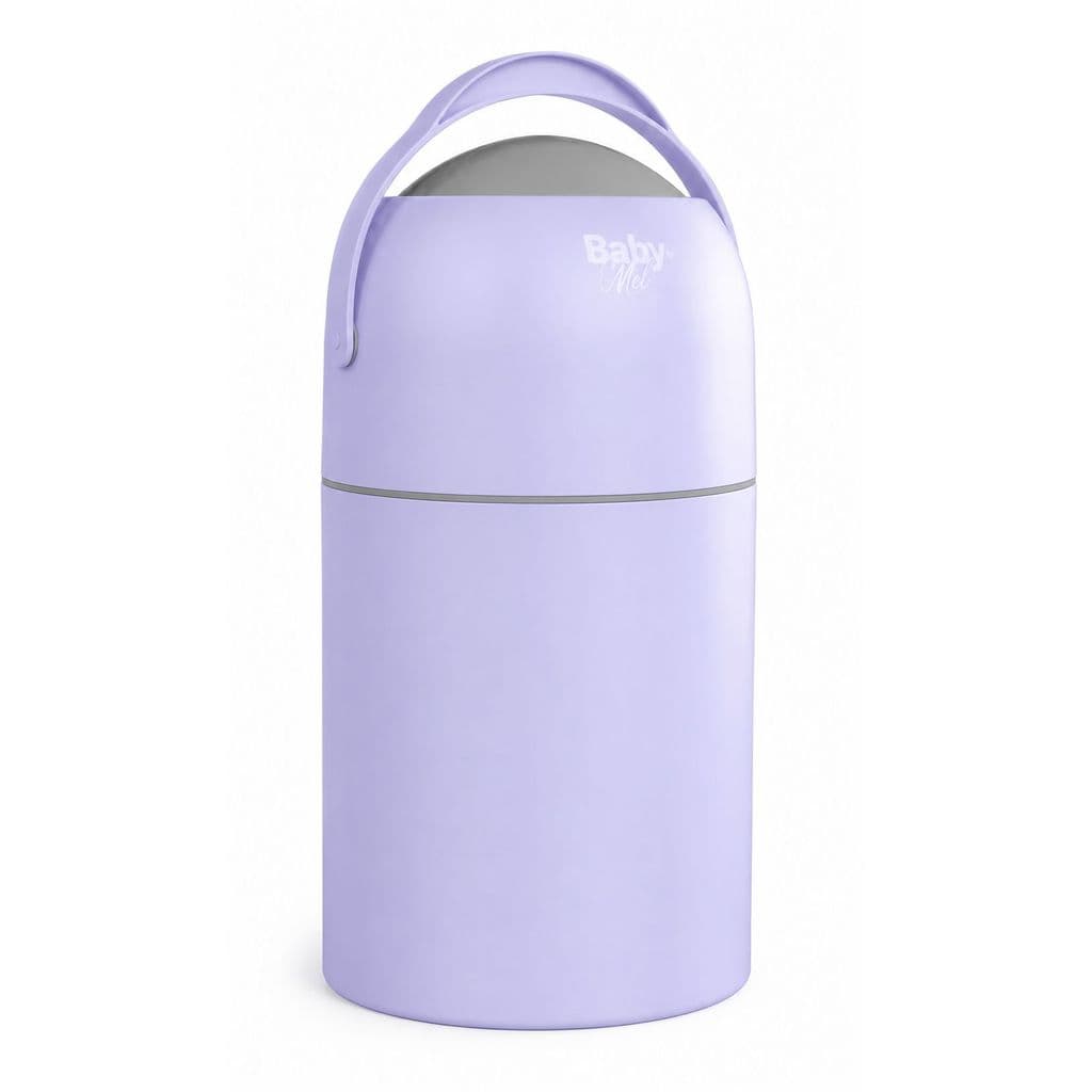 Lixeira Antiodor Fraldas Bebê Quarto Higiênica Lilás 3 em 1