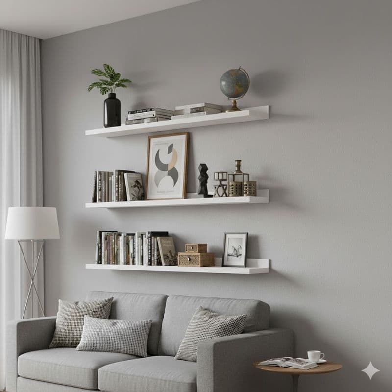 4 Prateleiras MDF 60cm x 20cm – Ótimo Custo Benefício