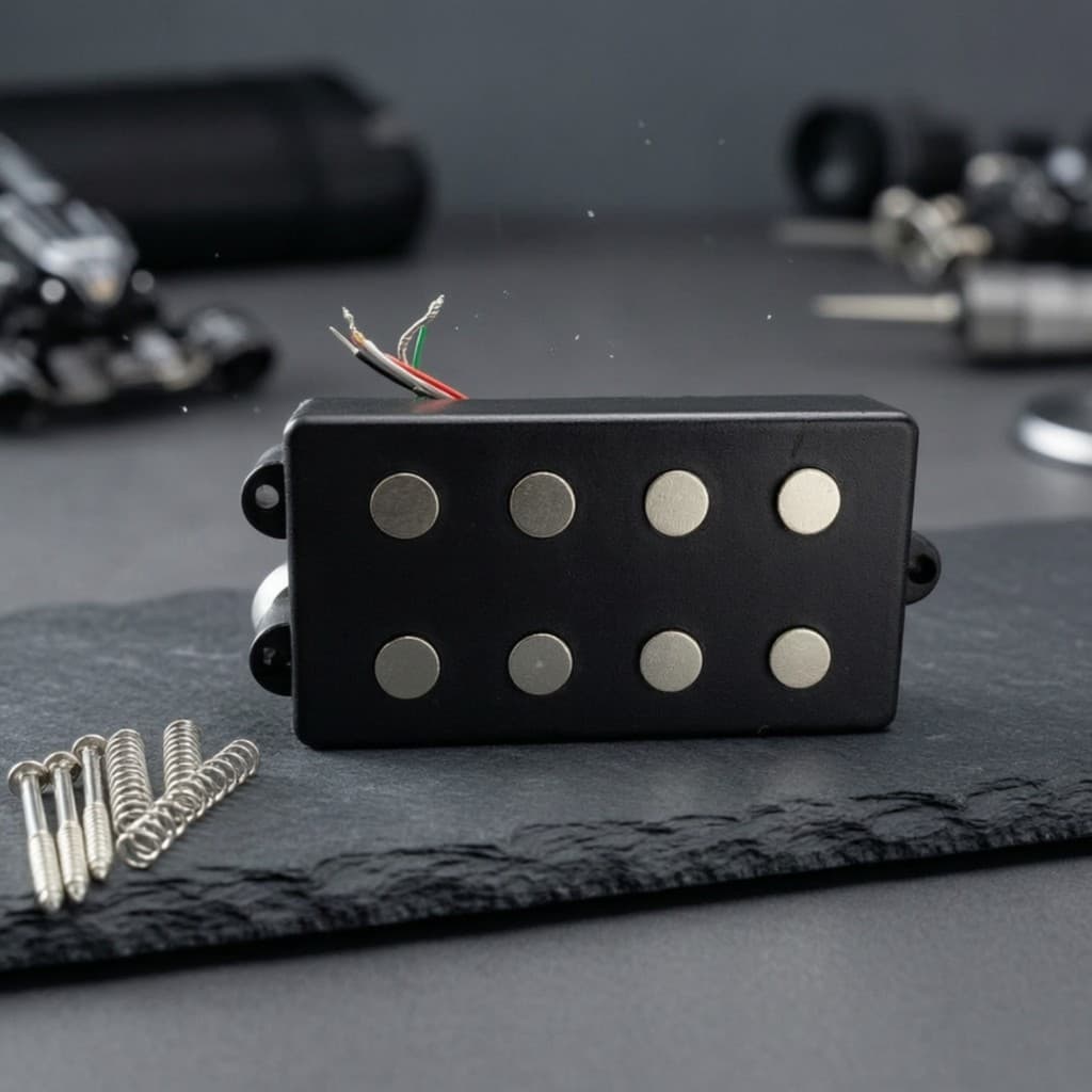 Captador De Baixo Cerâmico De 4 Cordas Retangular Com Fio Para Luthier