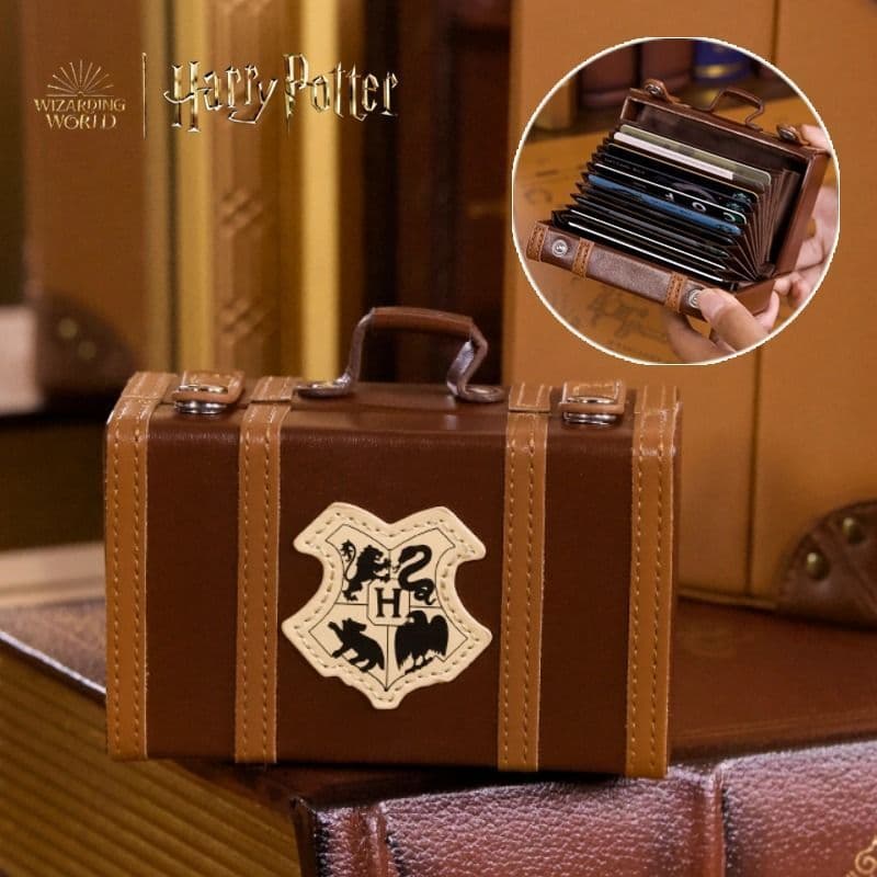 ME Mercadoria genuína de Harry Potter Hogwarts Porta-cartões de bagagem Bolsa de identificação Armazenamento de cartão d