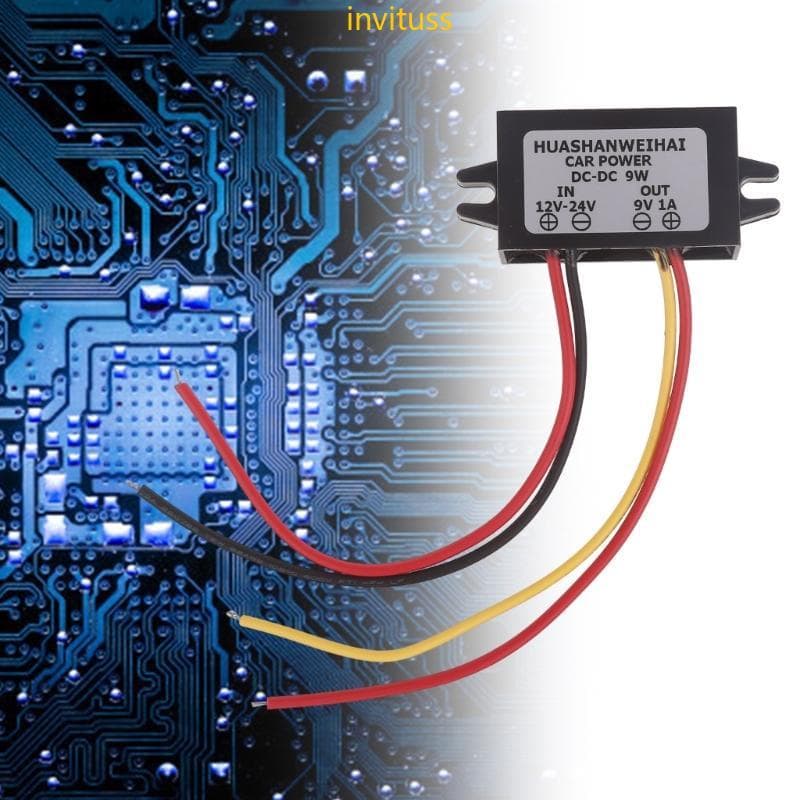 Inv Estável 12-24V A 5V 9V Adaptador Step Down De Tensão Para Dispositivos De Carro Com Ventilador De Luz LED