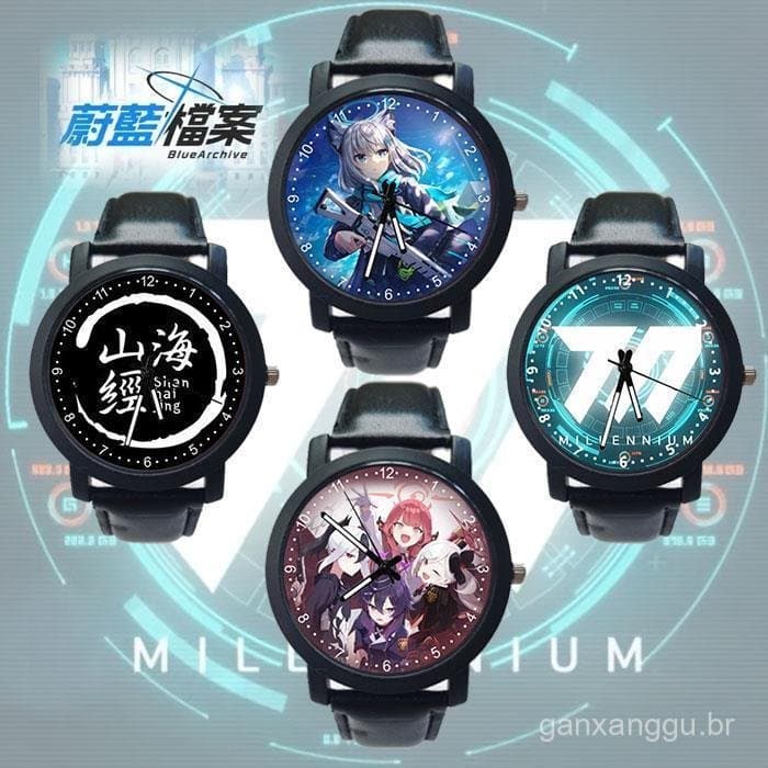 Venda quente arquivo Azure relógio jogo personagem areia lobo branco Anime mercadoria dos desenhos animados masculino fe