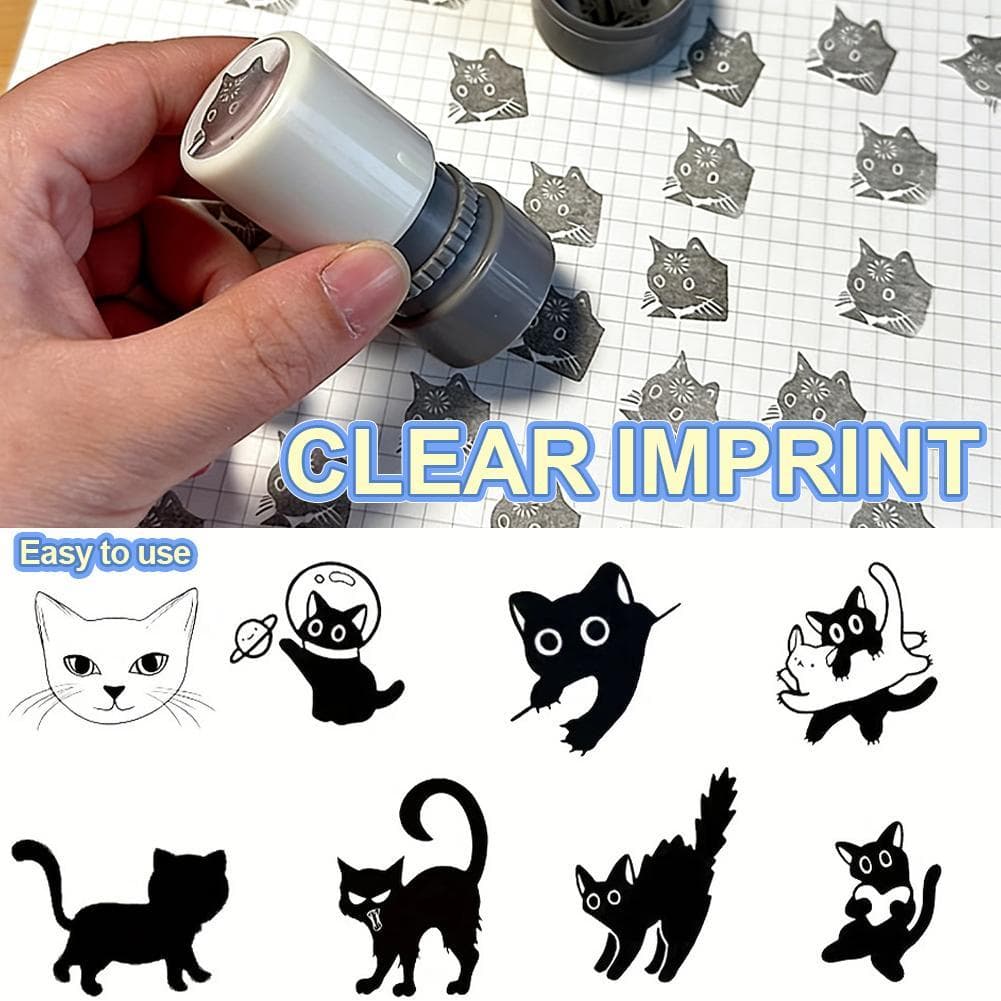 Gato Bonito Selo Brinquedo Crianças DIY Conjunto De Carimbo Desenho Criativo Artesanato Ferramenta Scrapbook Papelaria