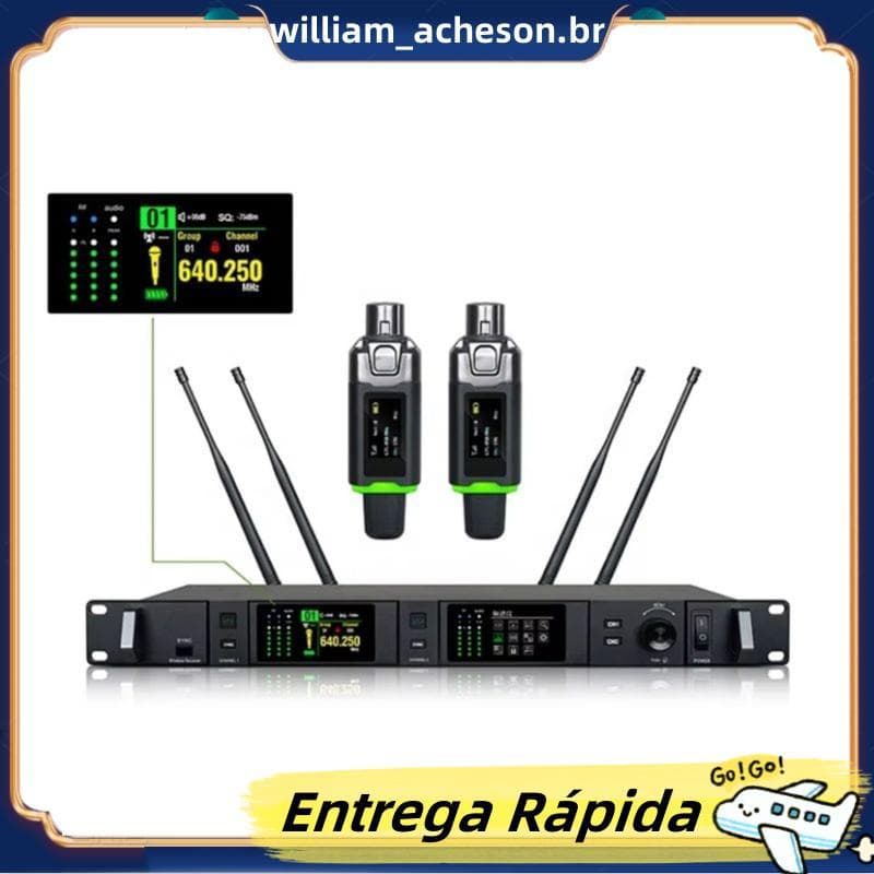Conversor De Microfone Sem Fio 48V/5V Transmissor Receptor Sistema Condensador Dinâmico Universal