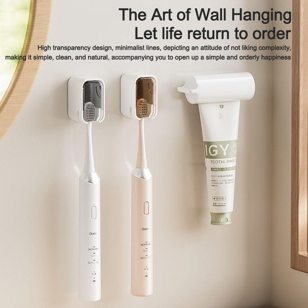 Suporte inteligente para escova de dentes, suporte de parede à prova de poeira, dispositivo de armazenamento elétrico co