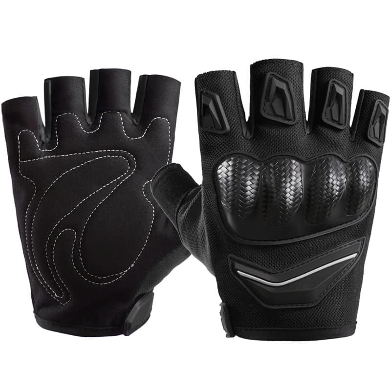 Luvas de ciclismo, meio-dedo, antiderrapantes, respiráveis, unissex, estilo fino de verão, equipamento para motociclista
