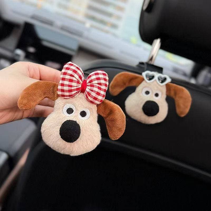 Cabeça fofa de desenho animado, cabeça de cachorro, gancho para assento de carro, Interior do carro, fileira traseira, g