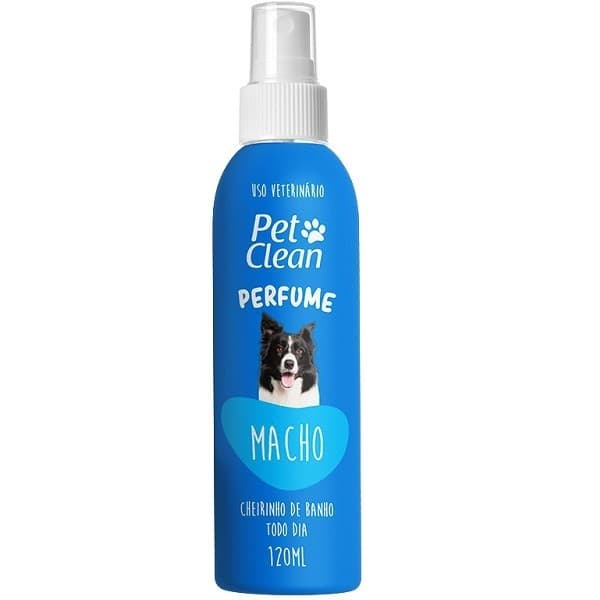 Perfume Colônia Pet Clean para Cães e Gatos Macho 120ml Banho e Tosa