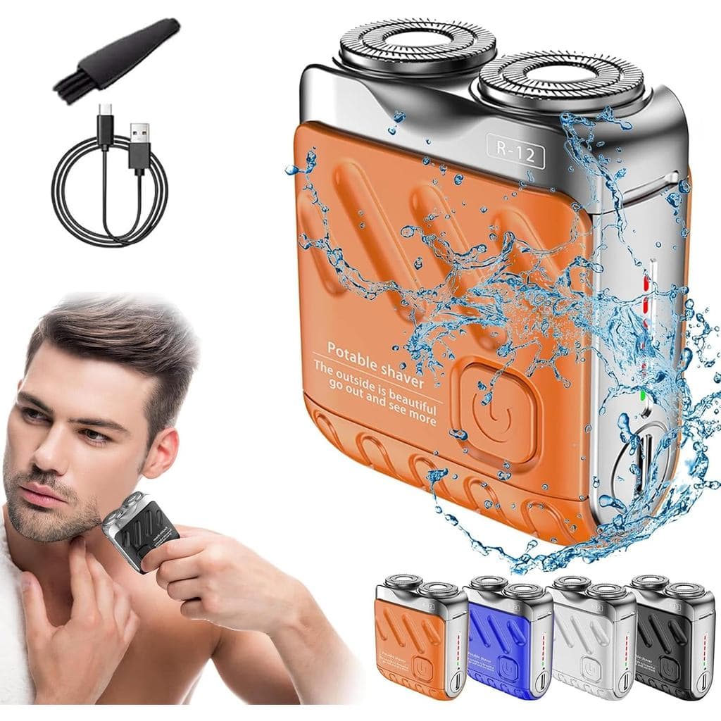 Mini Barbeador Skyworl, Barbeadores de Barba com Design de Maleta Portátil, Mini Barbeador Elétrico Portátil para Homens