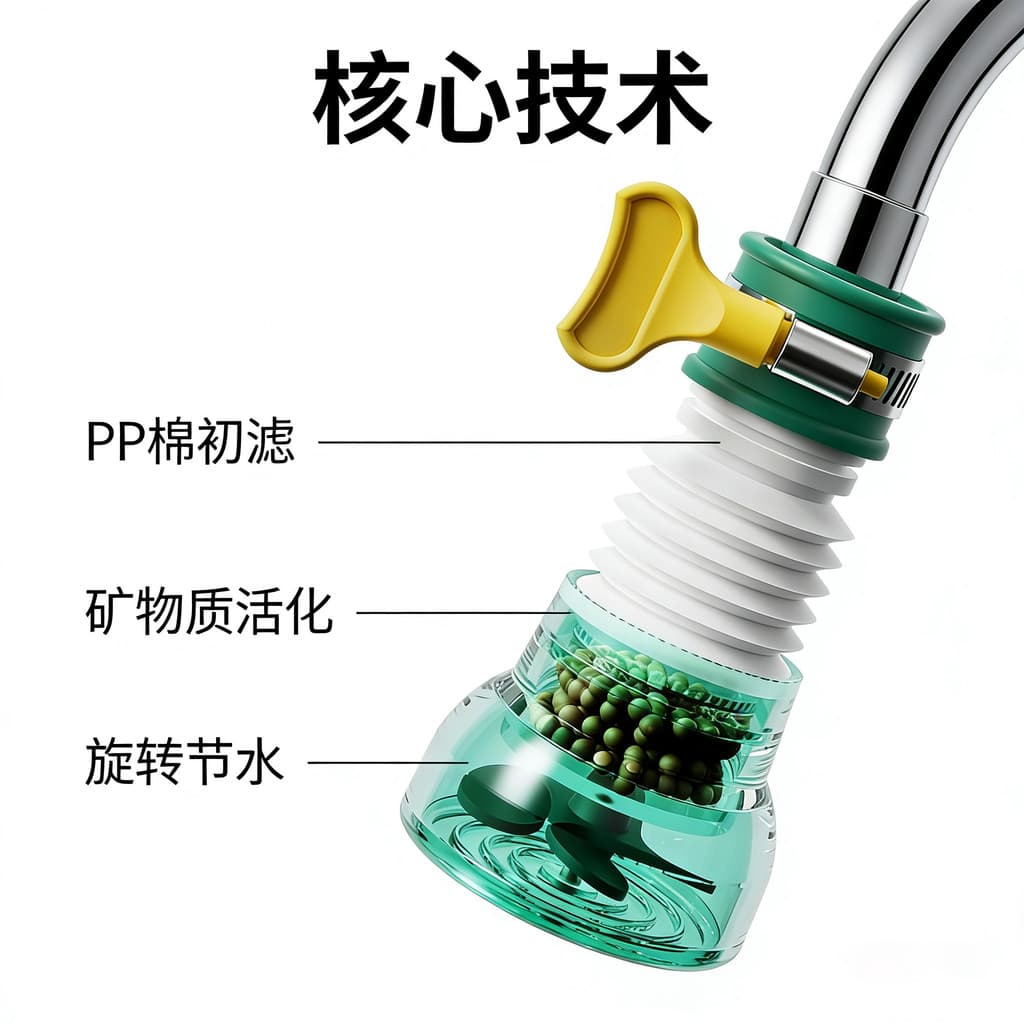 Estilo japonês FUJINO torneira da cozinha Design adaptador de torneira da cozinha Universal multifuncional Interface Up